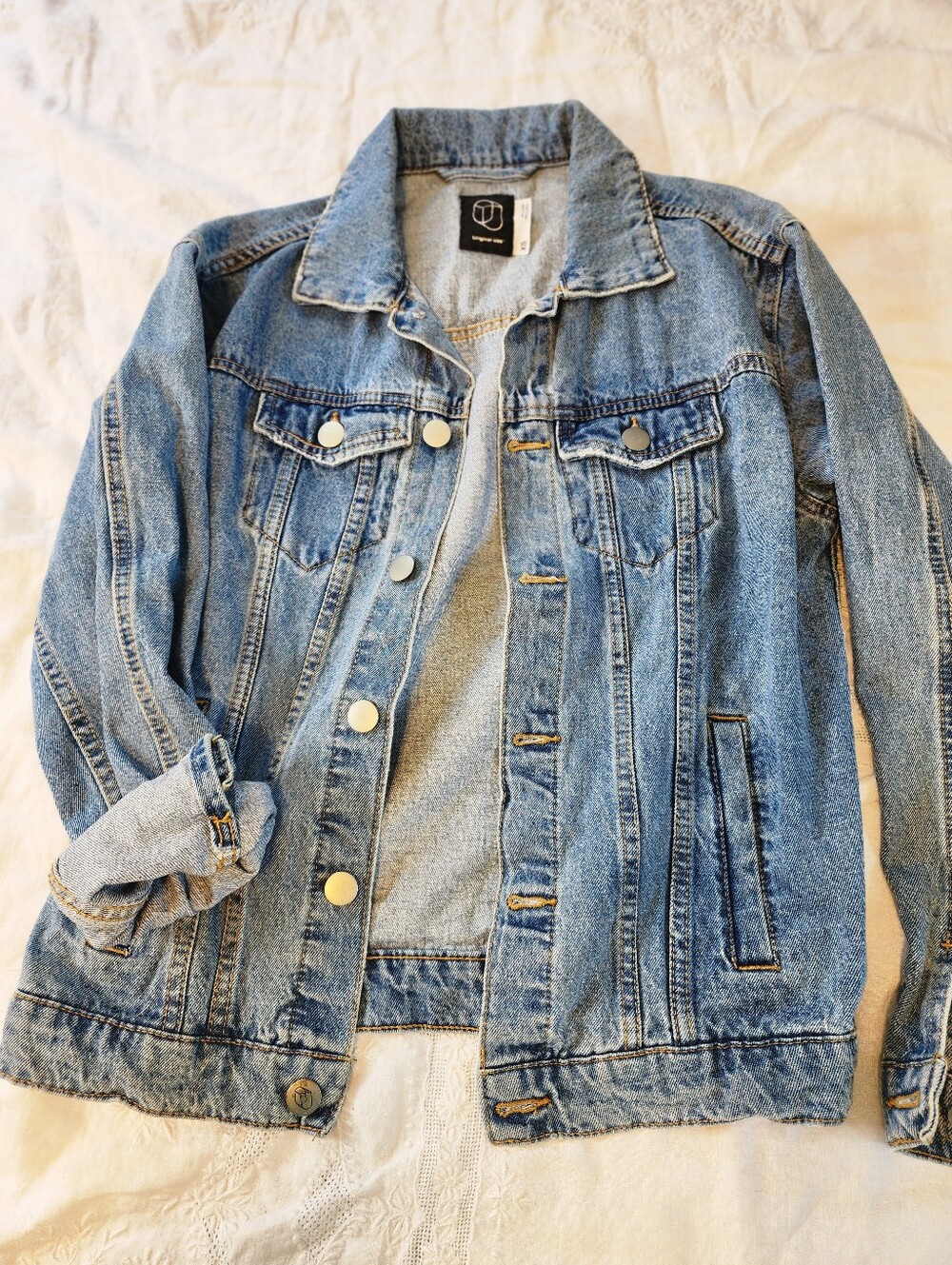 Original Use Light Blue Denim Jacket - Button-Front